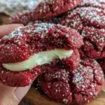 red velvet crinkle cookies - featured image