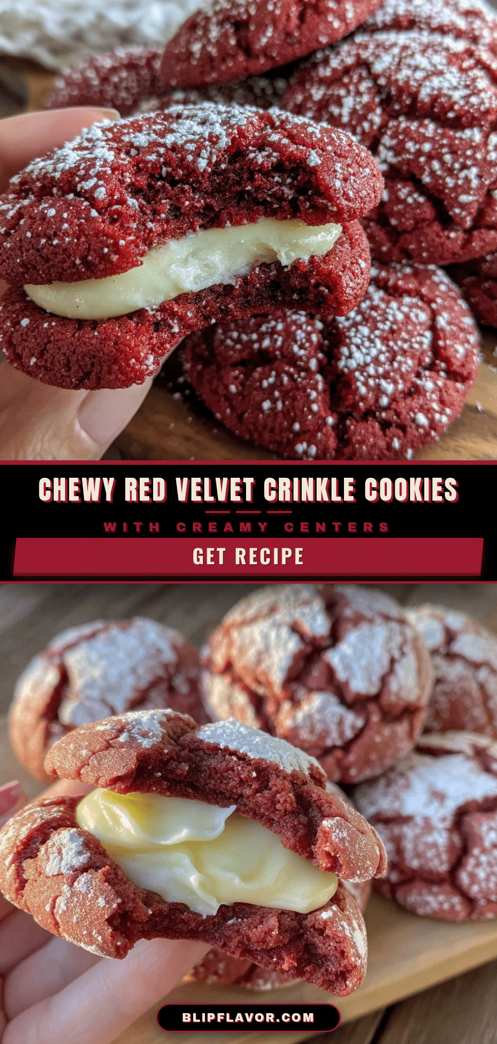 red velvet crinkle cookies recipe