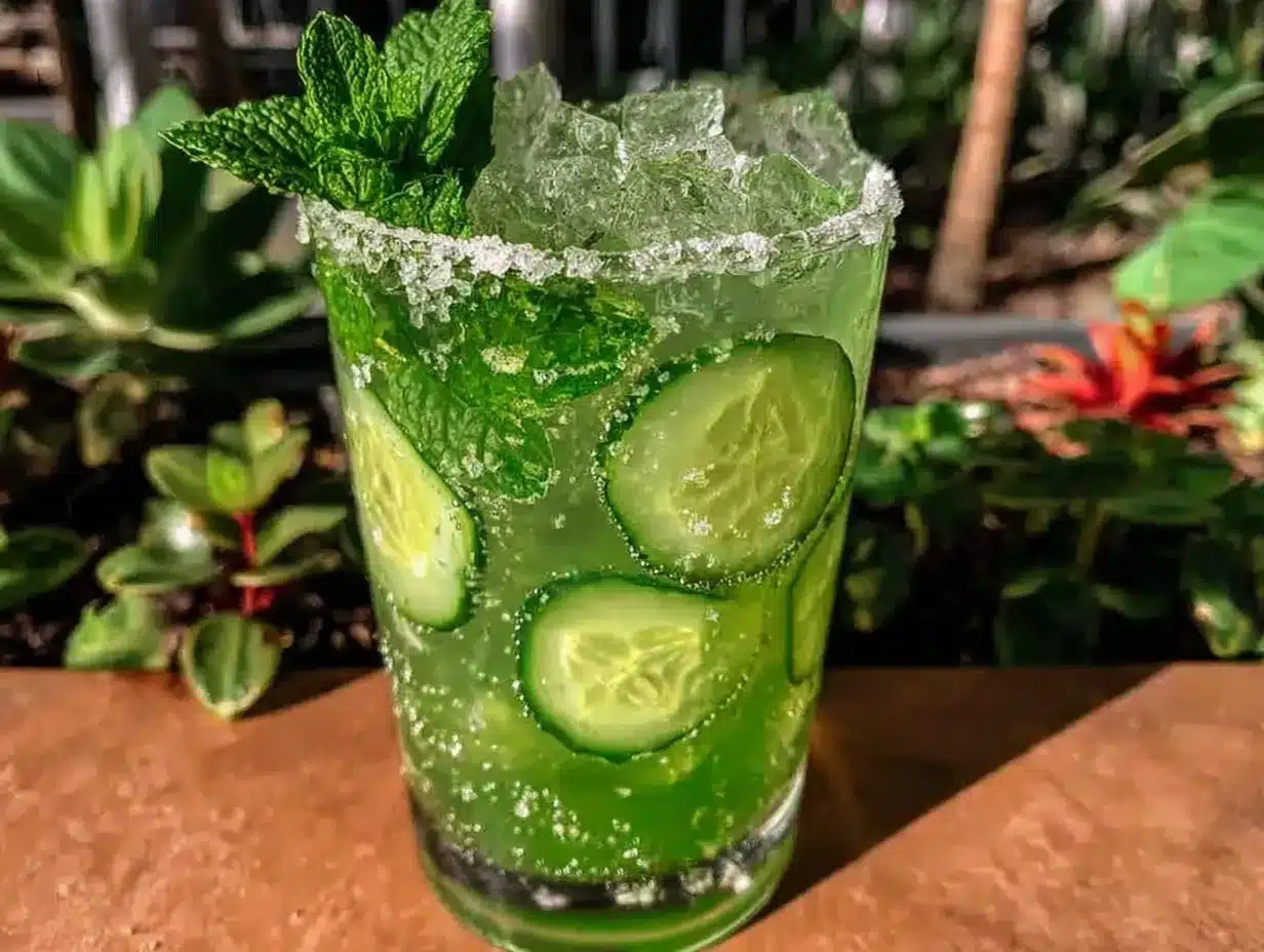 Refreshing Cucumber Mint Mocktail preparation steps