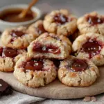 salted caramel thumbprint cookies - featured image