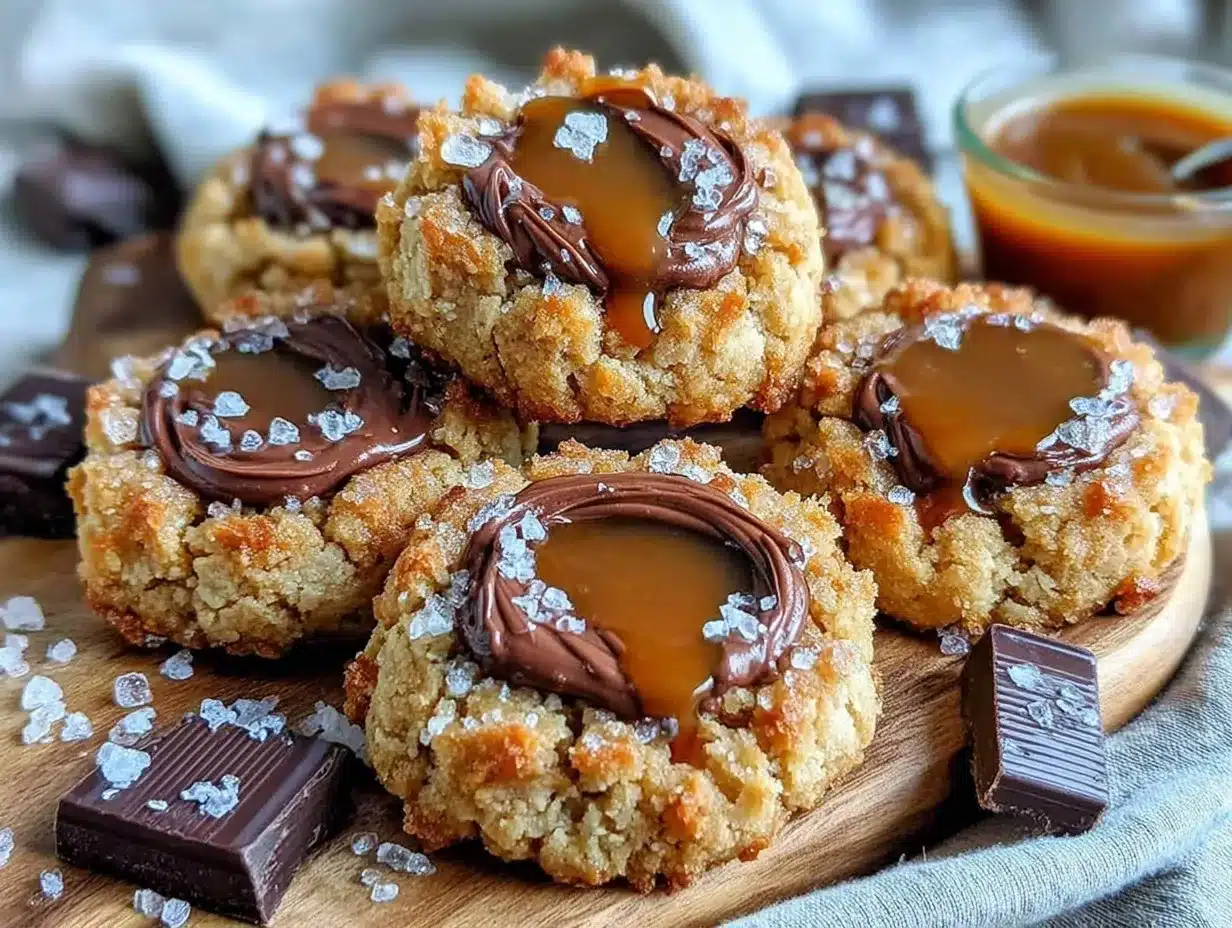 salted caramel thumbprint cookies preparation steps