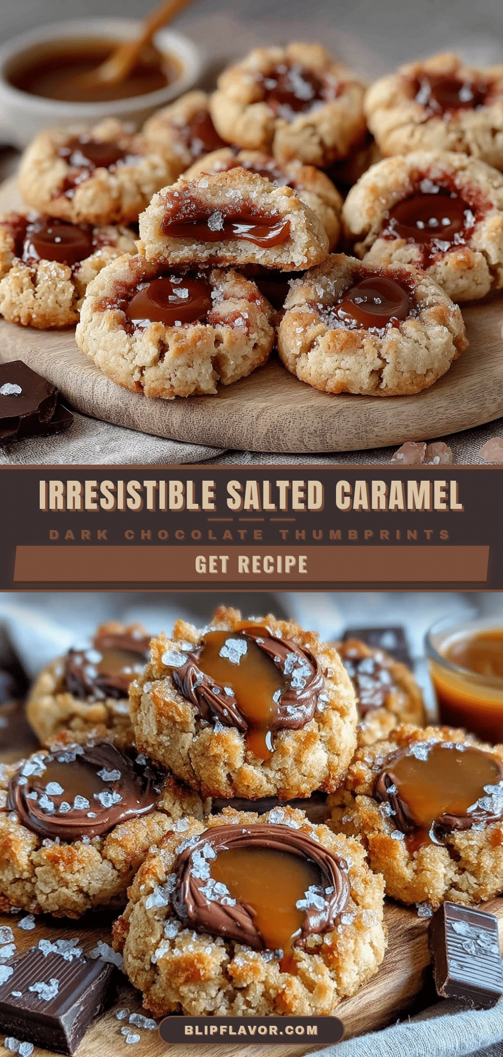 salted caramel thumbprint cookies recipe