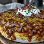 savory loaded ranch baked bean casserole - featured image