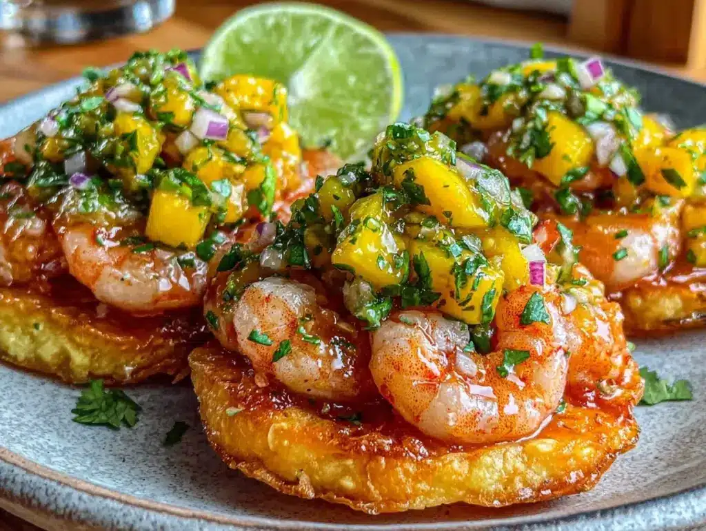 shrimp ceviche tostadas - featured image