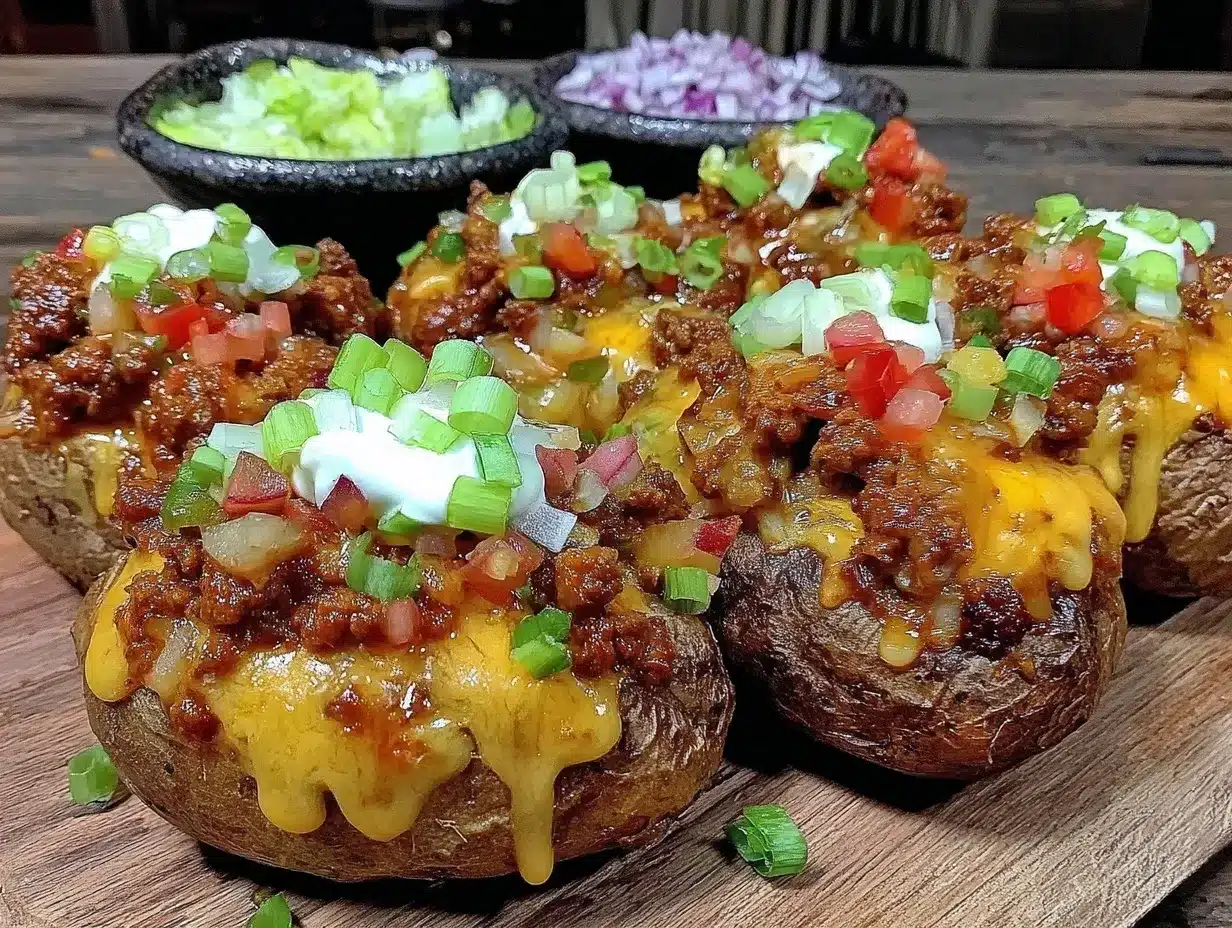 sloppy joe baked potato bar preparation steps
