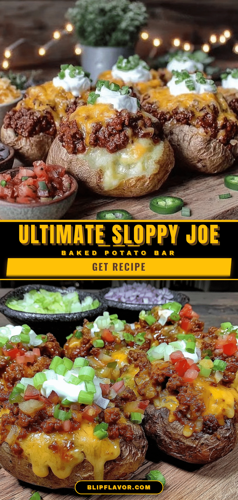 sloppy joe baked potato bar recipe