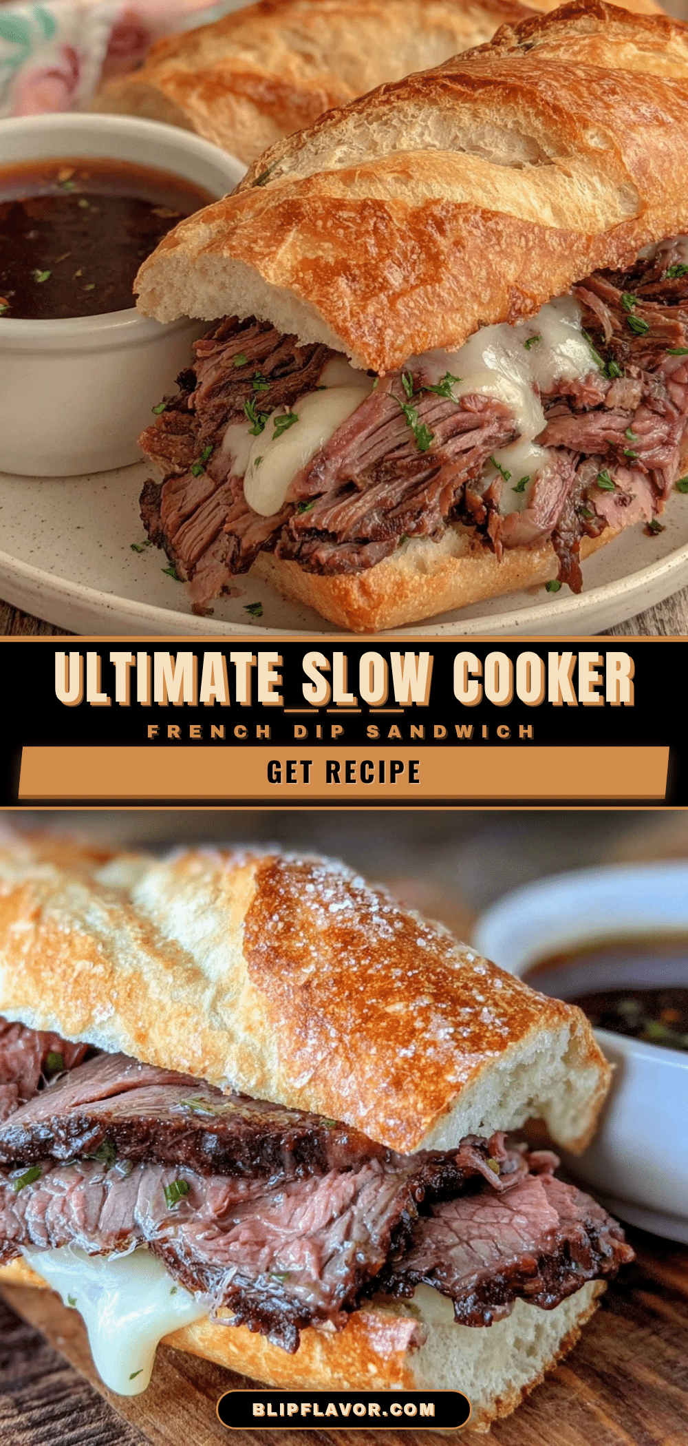 slow cooker french dip sandwich recipe