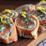smoked salmon pinwheel tea sandwiches - featured image