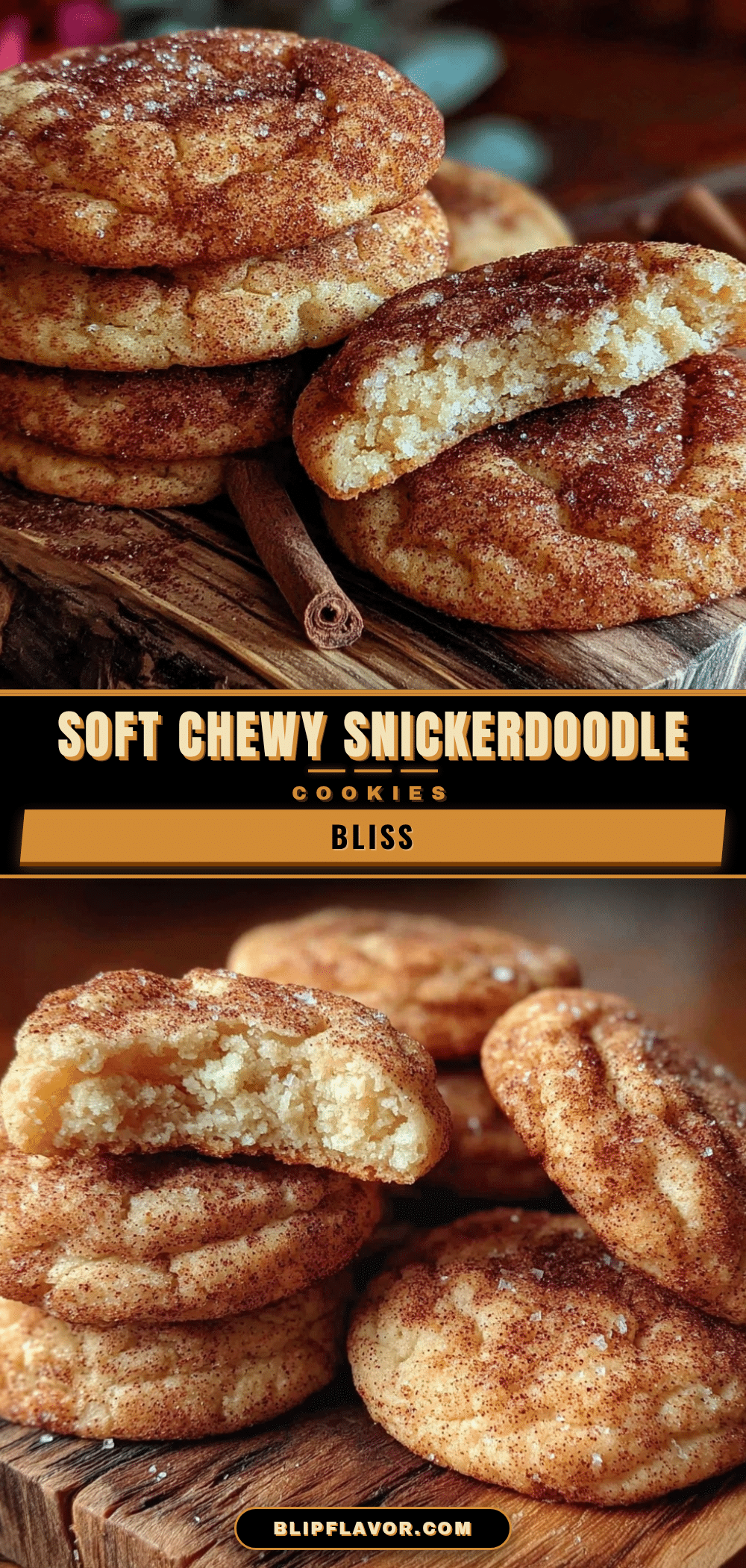 soft and chewy snickerdoodle cookies recipe