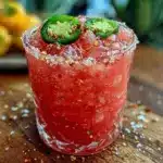 spicy jalapeño watermelon margarita - featured image