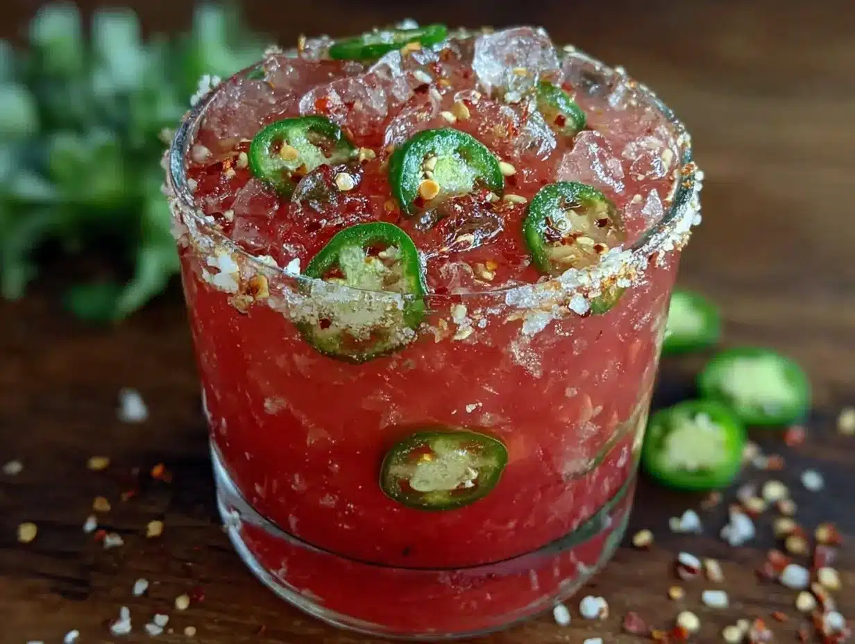 spicy jalapeño watermelon margarita preparation steps