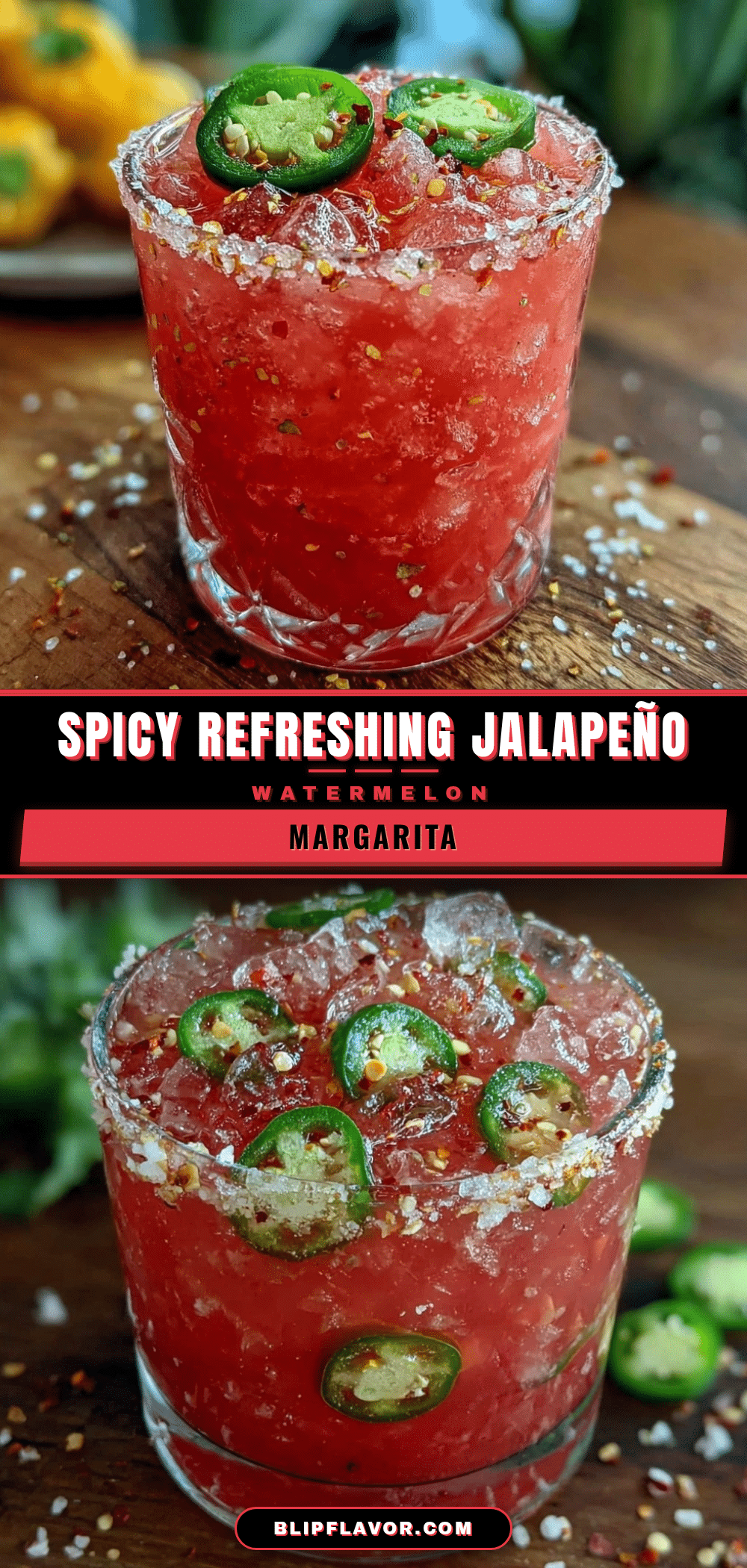 spicy jalapeño watermelon margarita recipe