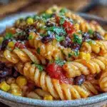 spicy southwest chipotle pasta salad - featured image