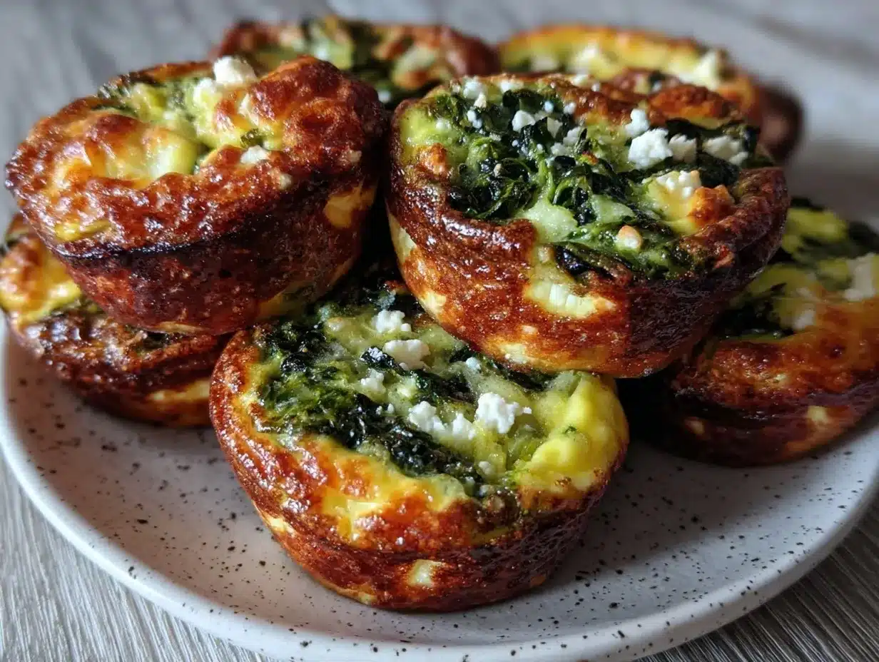 spinach feta egg muffin cups preparation steps