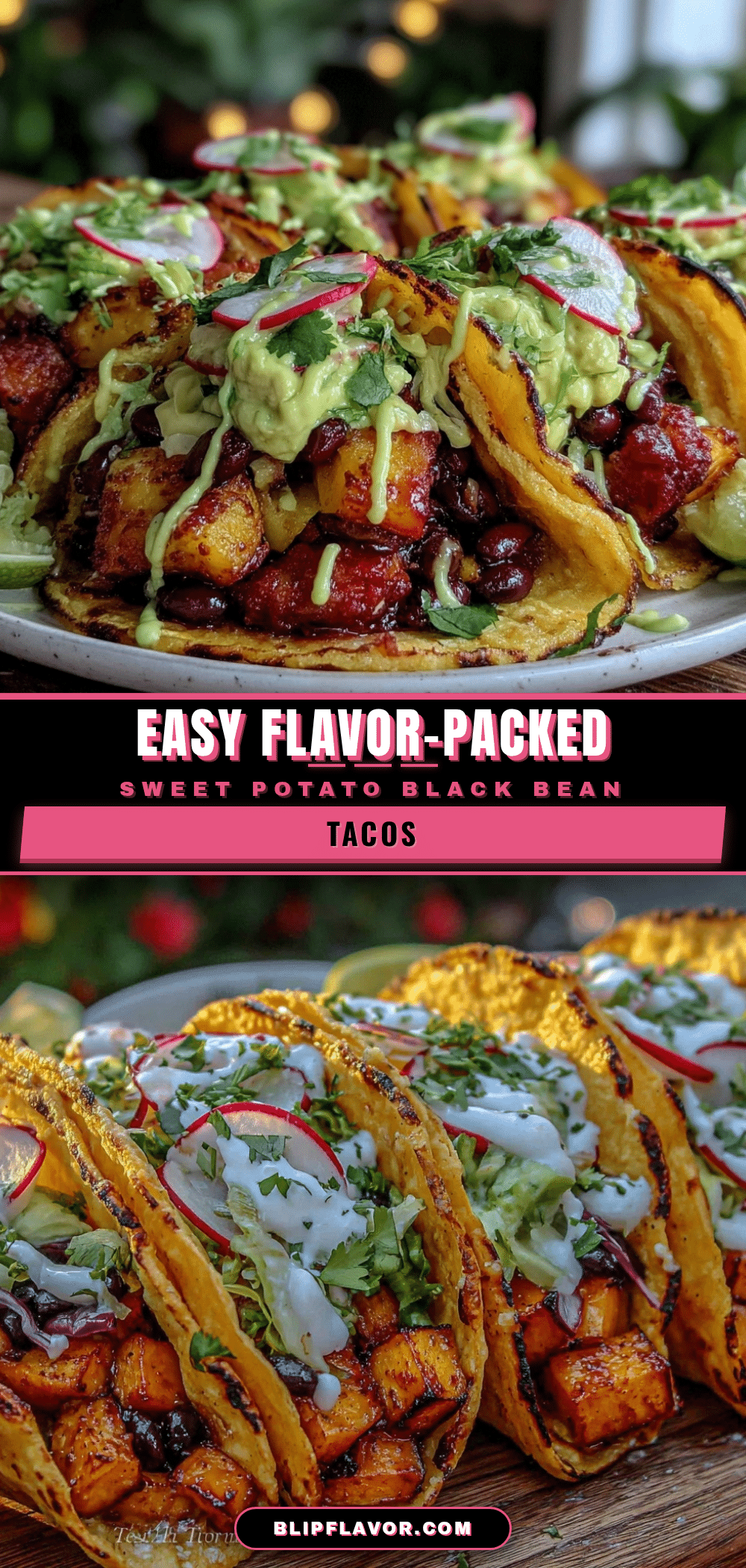 sweet potato and black bean tacos recipe
