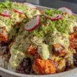 sweet potato black bean burrito bowls - featured image