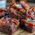whiskey maple bacon brownies - featured image